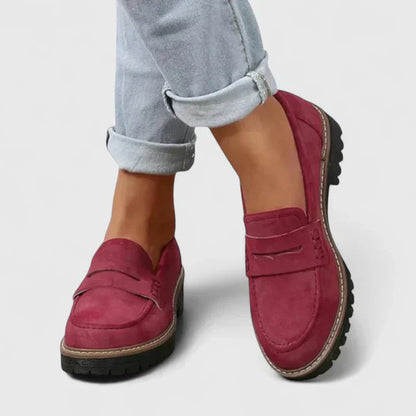 Slip On Chunky Low Heel Loafers