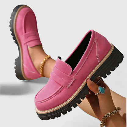 Slip On Chunky Low Heel Loafers