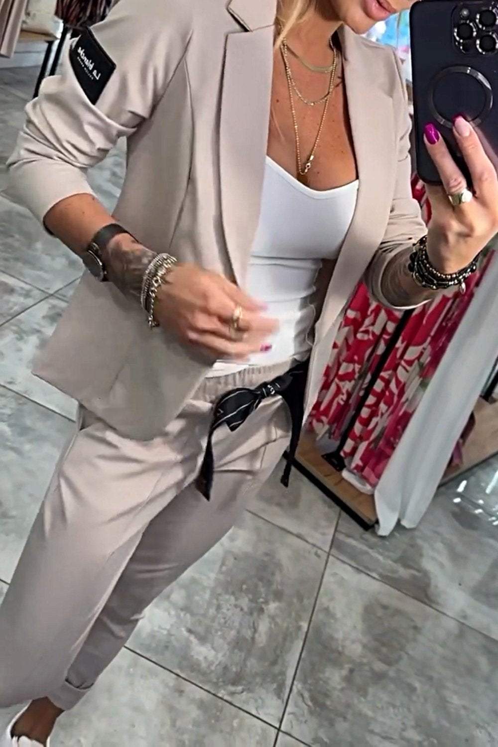 Single Button Long Sleeve Set