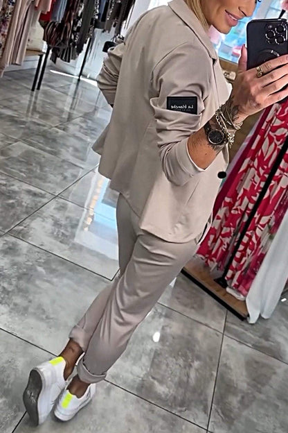 Single Button Long Sleeve Set
