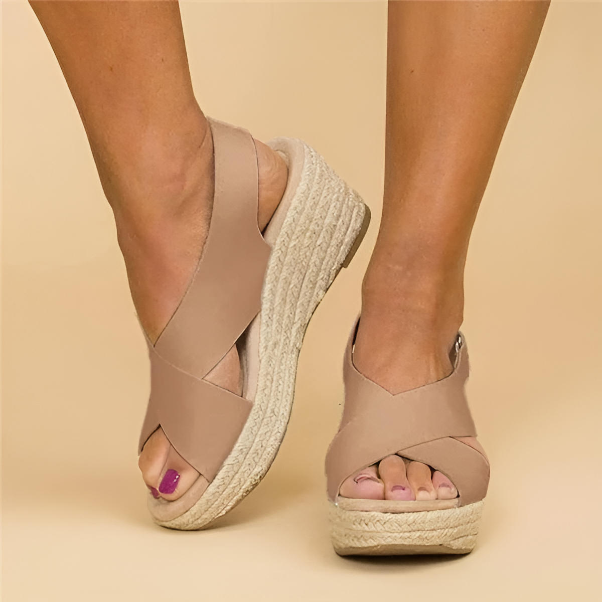 Platform Wedge Open-Toe Sandals