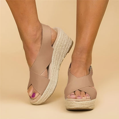 Platform Wedge Open-Toe Sandals