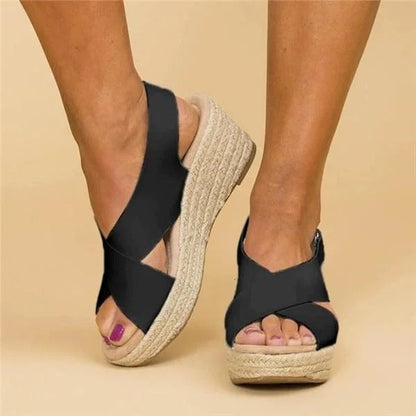 Platform Wedge Open-Toe Sandals