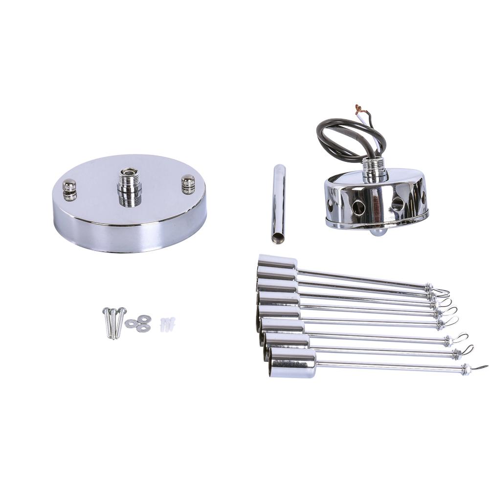 Symmetrical Spoke Ceiling Light with Globe Bulbs