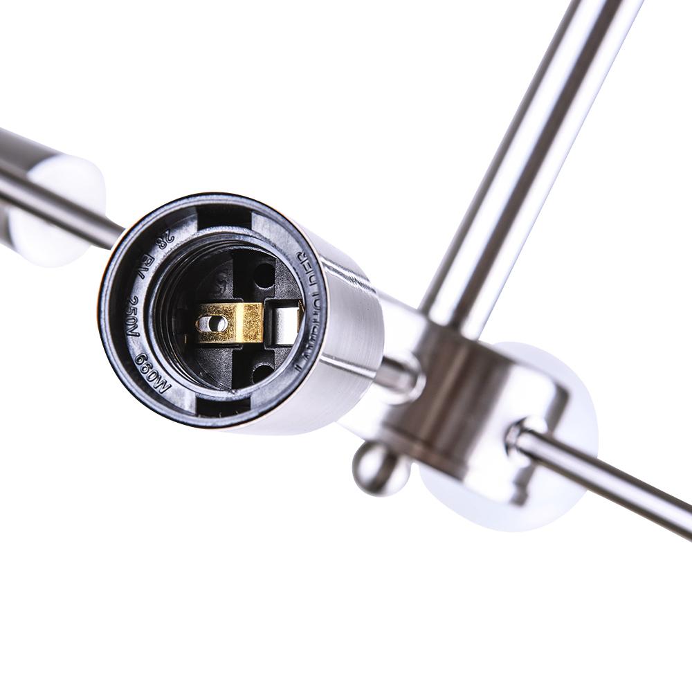 Symmetrical Spoke Ceiling Light with Globe Bulbs