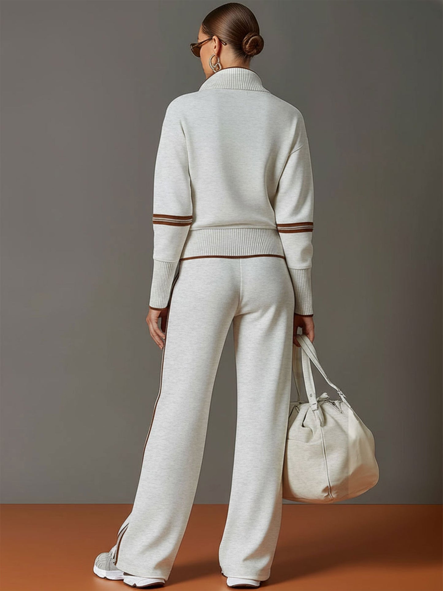 Banded Cuffed Dropped Slouchy Straight Set