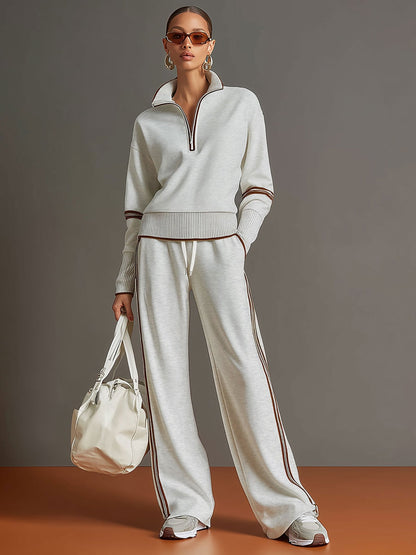 Banded Cuffed Dropped Slouchy Straight Set