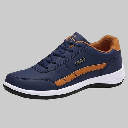 Textured Sole Cushioned Collar Paneled Stitched Sneakers