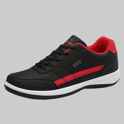 Textured Sole Cushioned Collar Paneled Stitched Sneakers