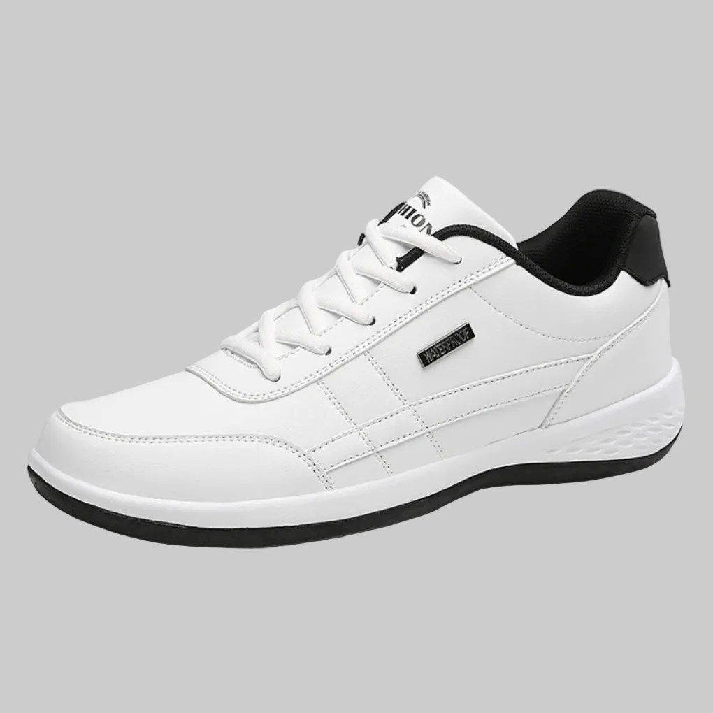Textured Sole Cushioned Collar Paneled Stitched Sneakers