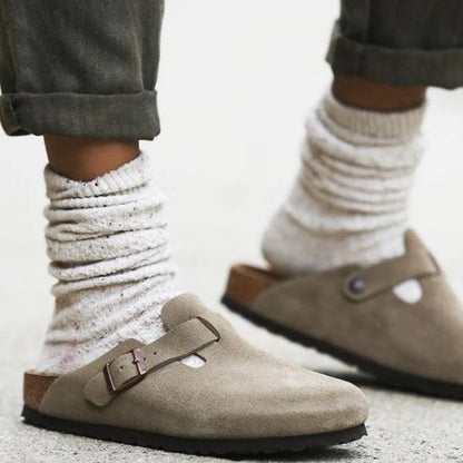 Women's Buckle Strap Slip-On Boston Clogs
