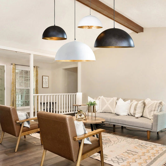 Ceiling Pendant Light with Metal Dome Shade