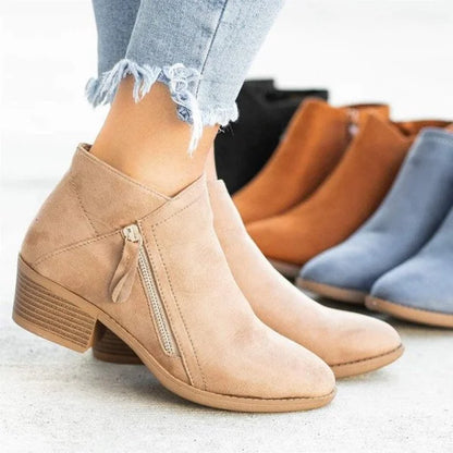 Stitched Zipped Boots