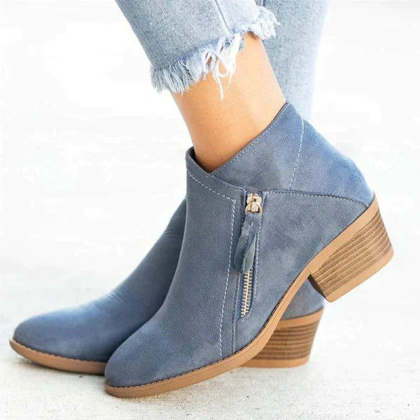 Stitched Zipped Boots