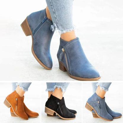 Stitched Zipped Boots