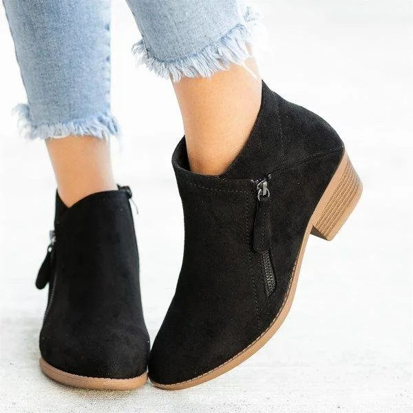 Stitched Zipped Boots