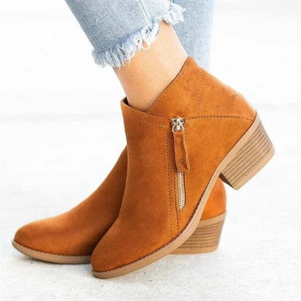 Stitched Zipped Boots