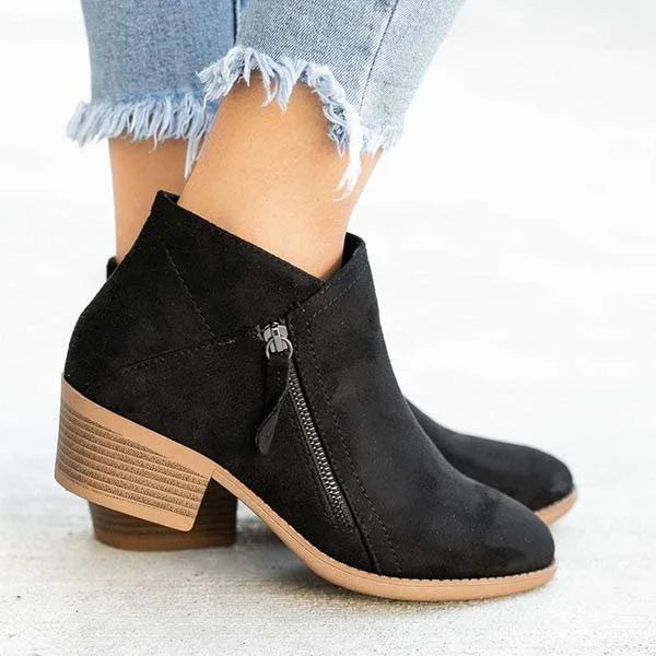 Stitched Zipped Boots