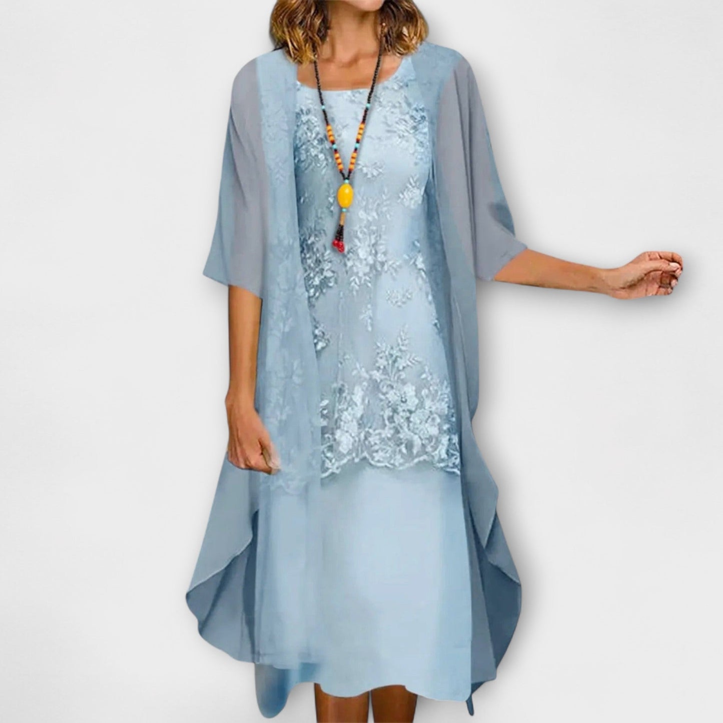 Short Sleeve Midi Dress