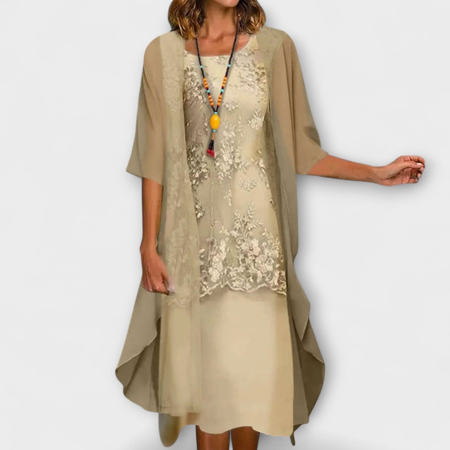 Short Sleeve Midi Dress