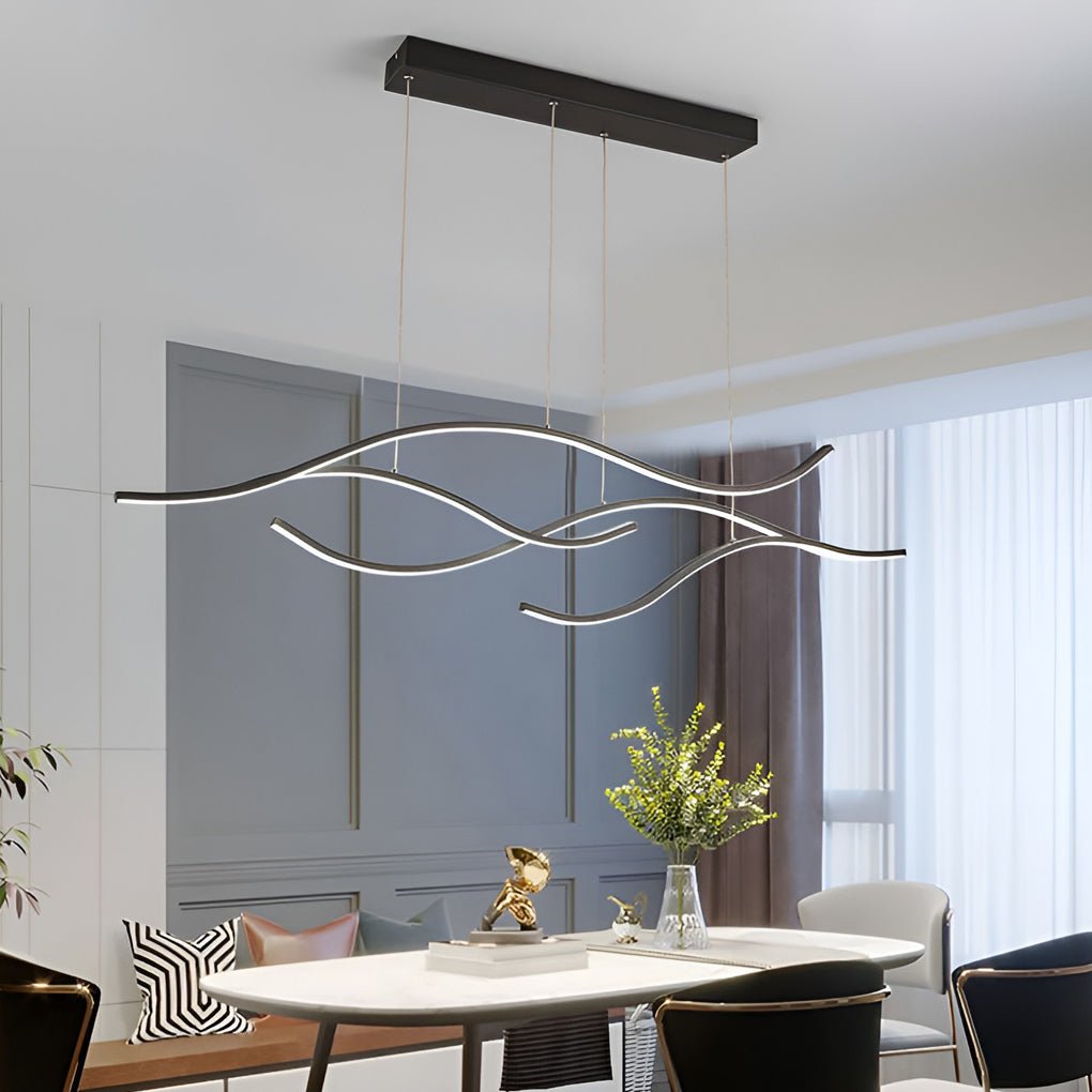 Wave Shaped LED Linear Ceiling Light