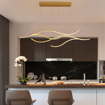 Wave Shaped LED Linear Ceiling Light