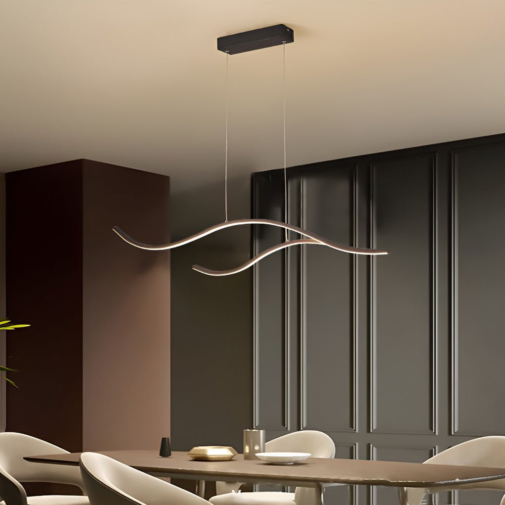 Wave Shaped LED Linear Ceiling Light