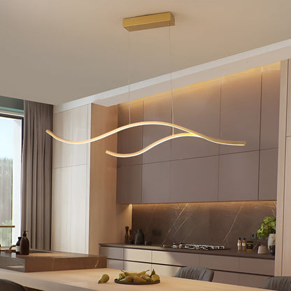 Wave Shaped LED Linear Ceiling Light