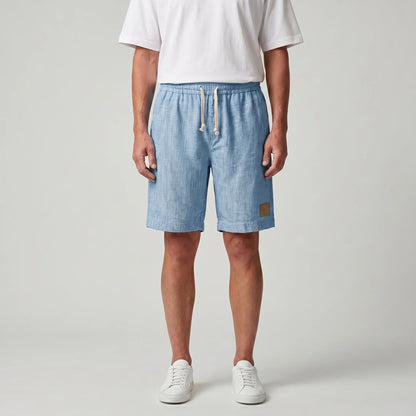 Drawstring Elasticated Patched Pocketed Loose Shorts