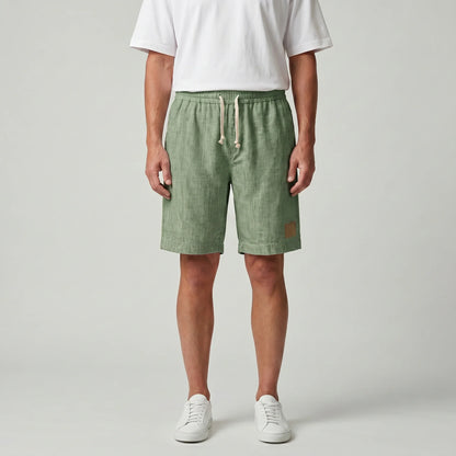 Drawstring Elasticated Patched Pocketed Loose Shorts