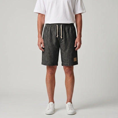 Drawstring Elasticated Patched Pocketed Loose Shorts