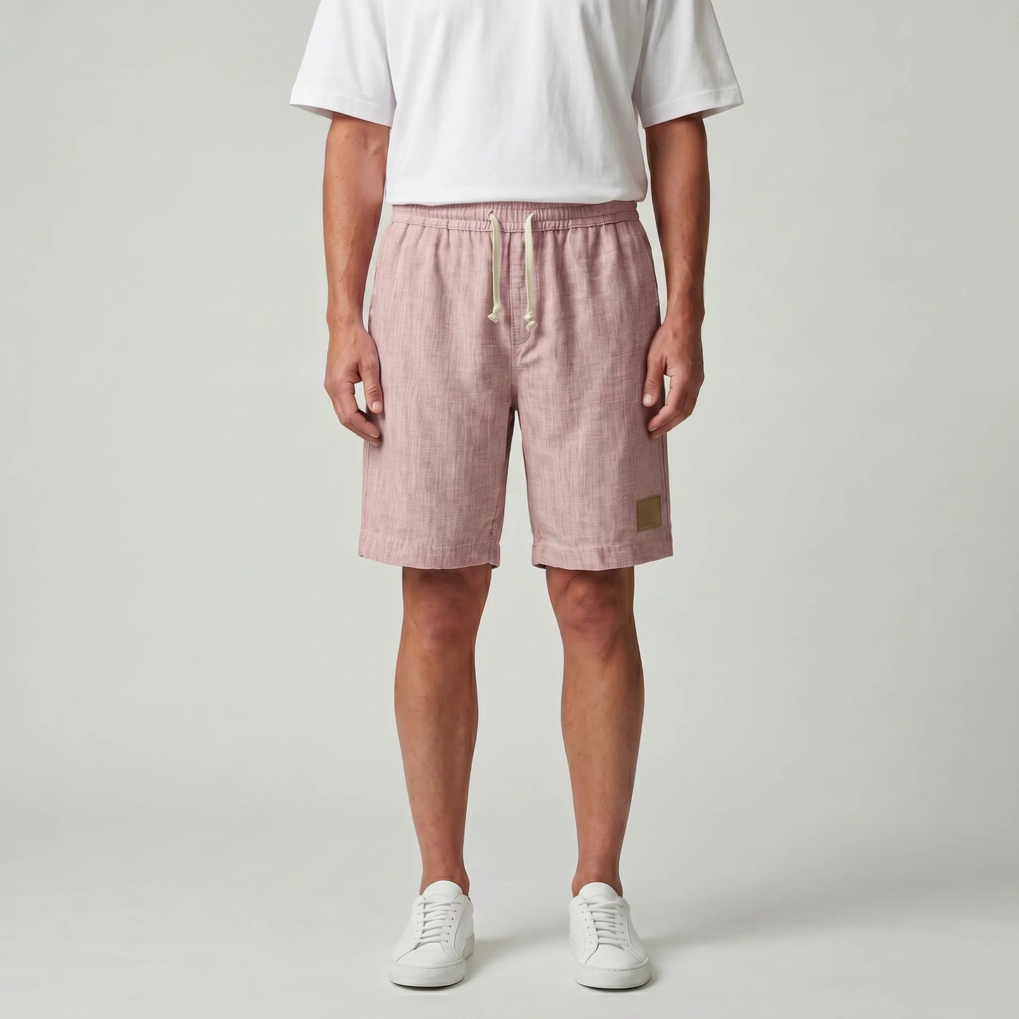 Drawstring Elasticated Patched Pocketed Loose Shorts