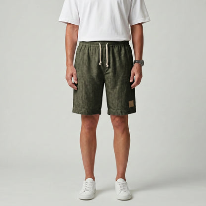 Drawstring Elasticated Patched Pocketed Loose Shorts
