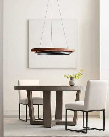 Dual-Tier Circular Halo Chandelier