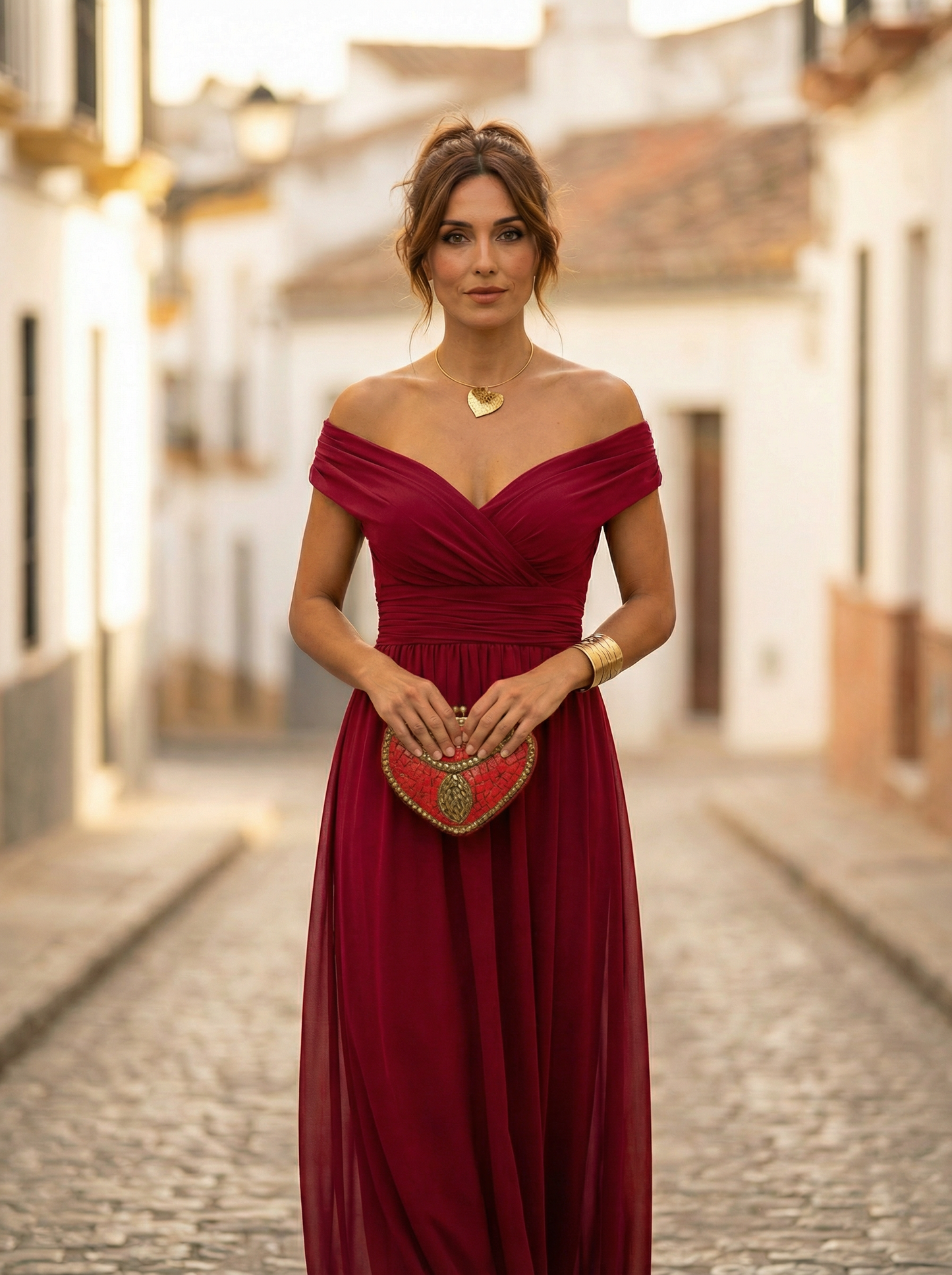 Draped Wrapped Ruched Flowing Maxi Dress