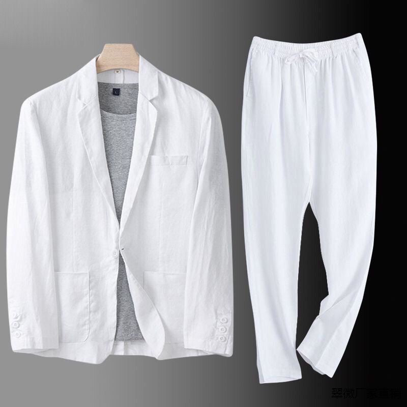 Single Button Blazer Straight Pant Set