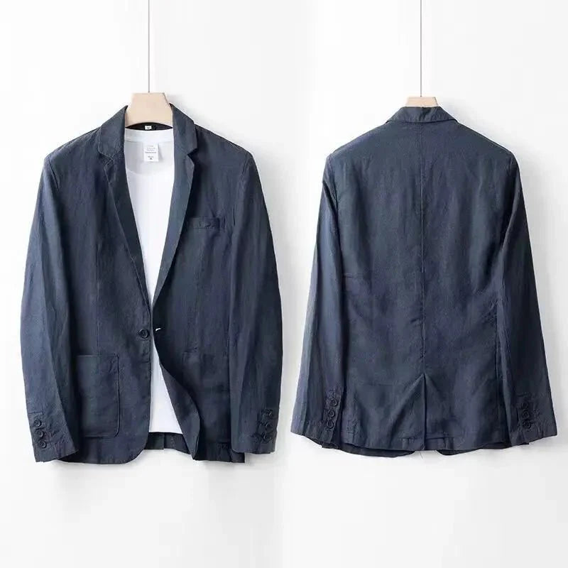 Single Button Blazer Straight Pant Set