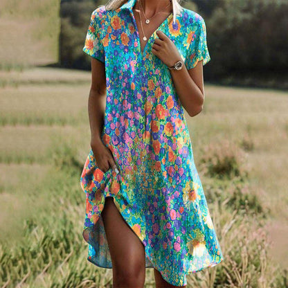 Midi Length Tiered A Line Dress