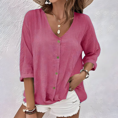 Loose Fit Long Sleeve Blouse