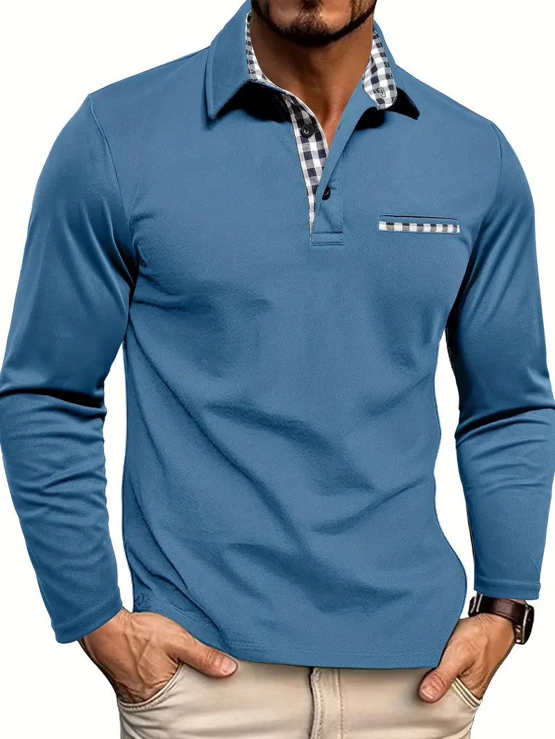Slim Fit Long-Sleeve Polo Shirt