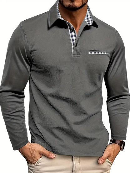 Slim Fit Long-Sleeve Polo Shirt