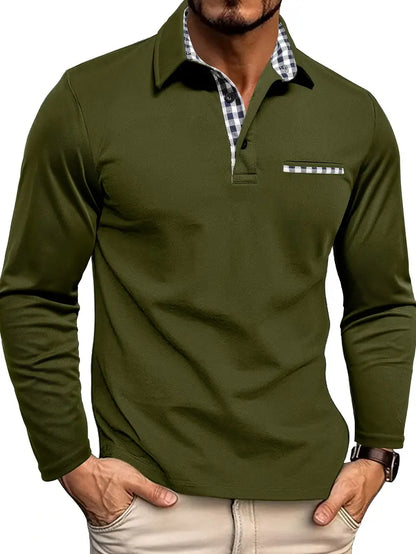Slim Fit Long-Sleeve Polo Shirt