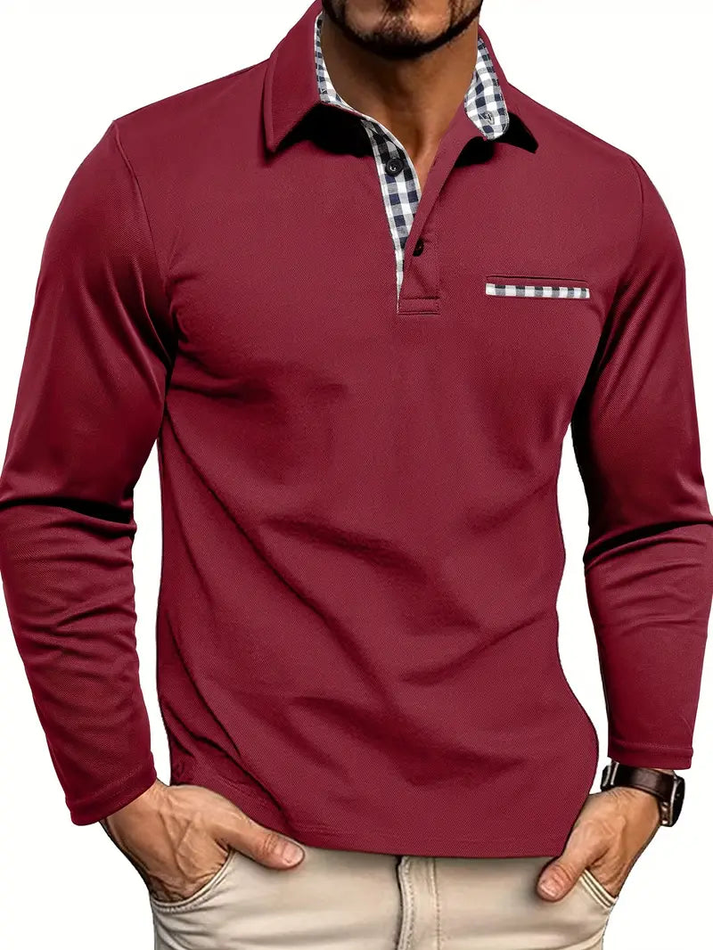 Slim Fit Long-Sleeve Polo Shirt