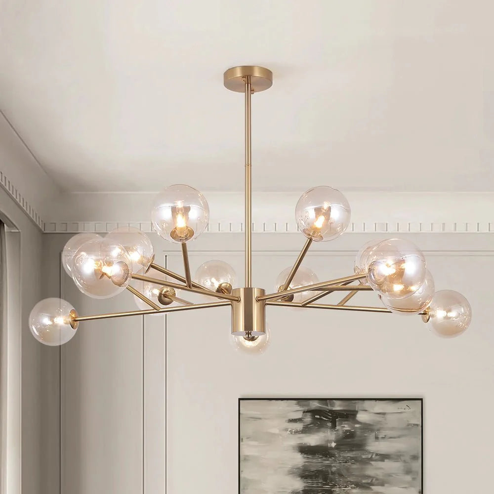Asymmetrical Branching Chandelier