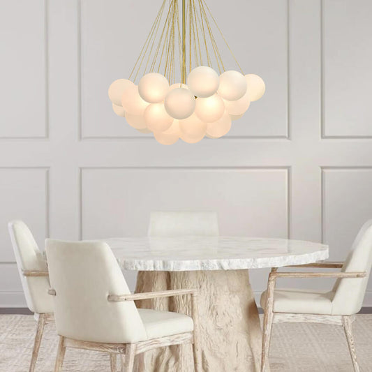 Hanging Glass Cluster Bubble Chandelier Light