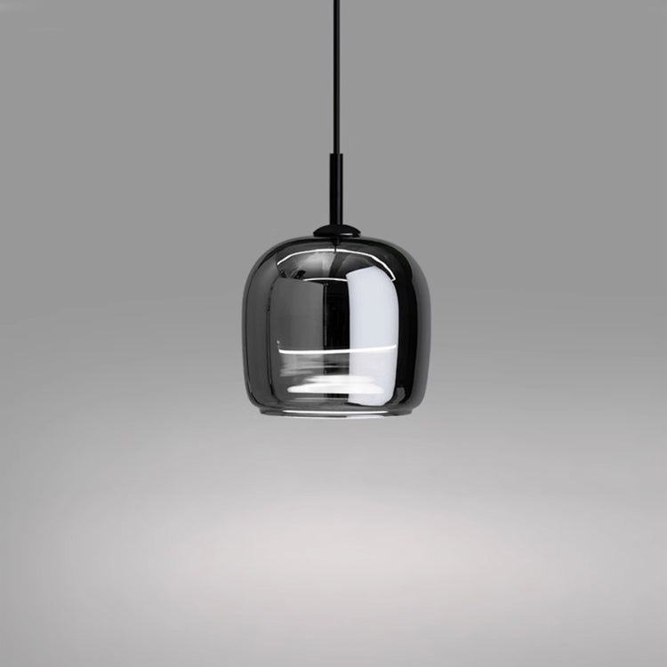 Smoked Glass Capsule Pendant Light