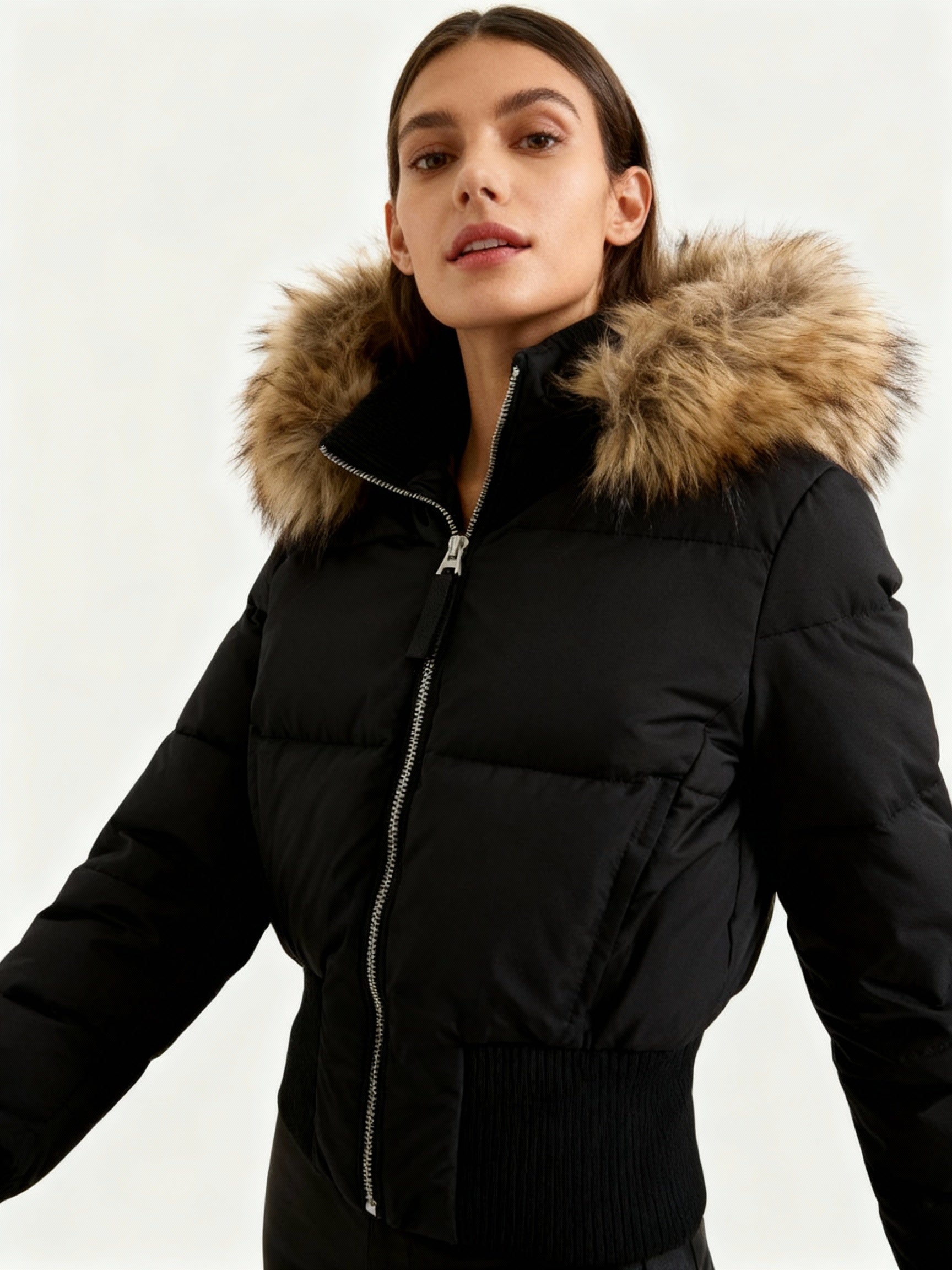 Hooded Quilted Puffer Jacket For Women