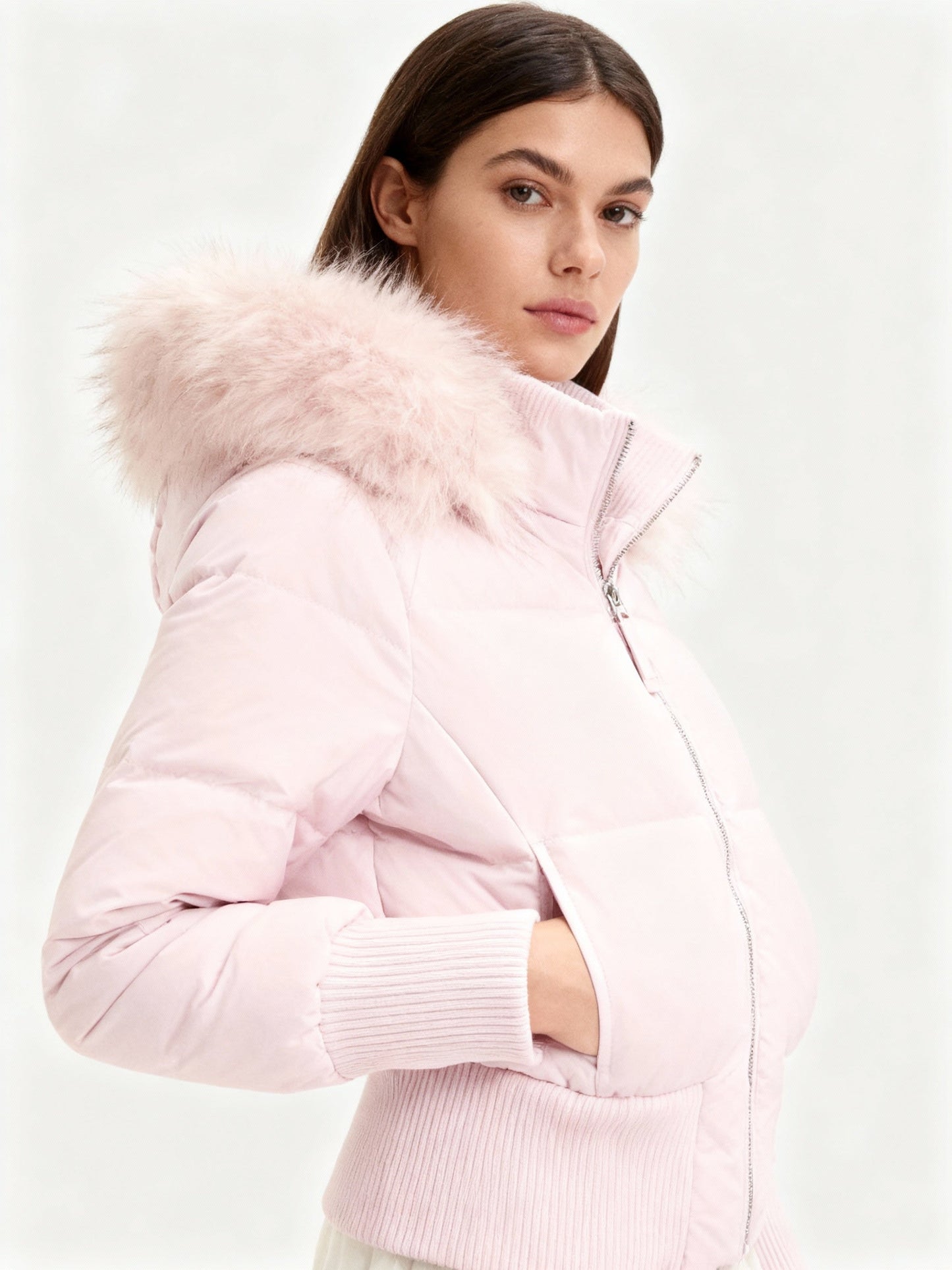 Hooded Quilted Puffer Jacket For Women