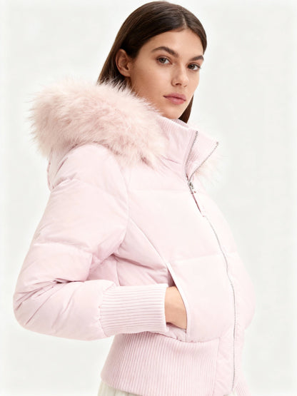 Hooded Quilted Puffer Jacket For Women