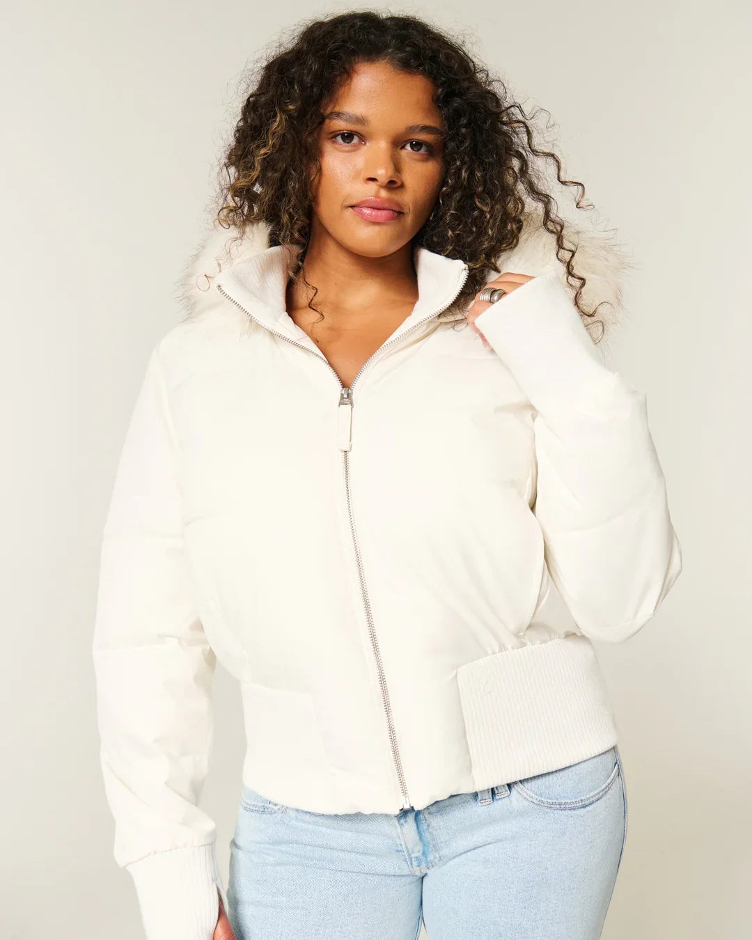 Hooded Quilted Puffer Jacket For Women